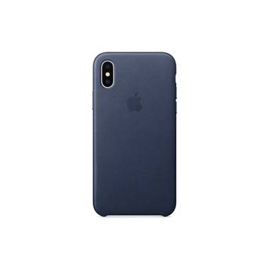 Donkerblauwe leather case voor de iphone x bij OfficieleHoesjes.nl