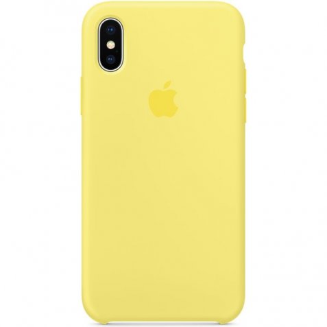 Apple iPhone X Silicone Back Cover Citroengeel