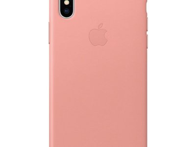 Apple iPhone X Leather Back Cover Zachtroze