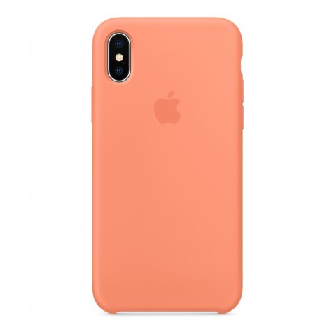 Apple iPhone X Silicone Back Cover Perzik