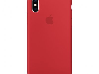 Apple iPhone Xs Silicone Back Cover RED