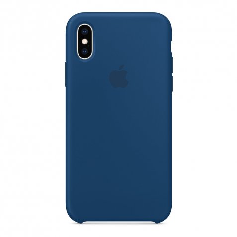Apple iPhone Xs Silicone Case Horizonblauw