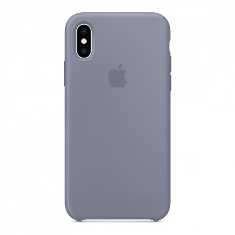 Apple iPhone Xs Silicone Case Lavendelgrijs