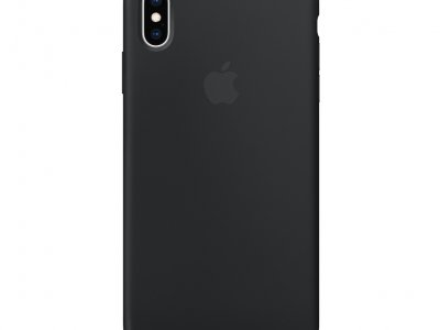 Apple iPhone Xs Max Silicone Back Cover Zwart