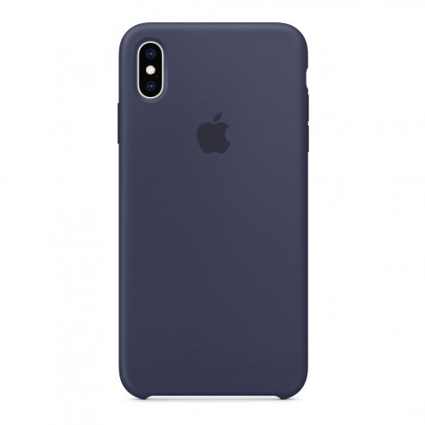 Apple iPhone Xs Max Silicone Back Cover Middernachtblauw