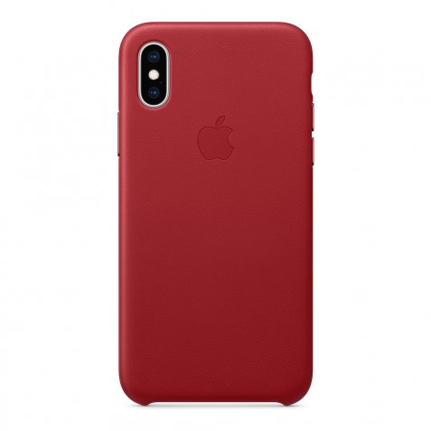 Apple iPhone Xs Max Leather Back Cover RED