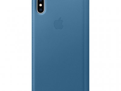Apple iPhone Xs Max Leather Folio Book Cape Cod Blue