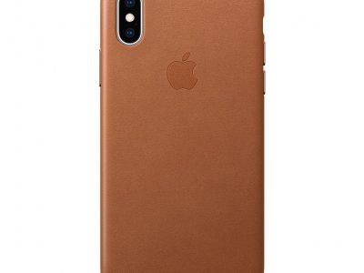 Apple iPhone Xs Leather Back Cover Zadelbruin