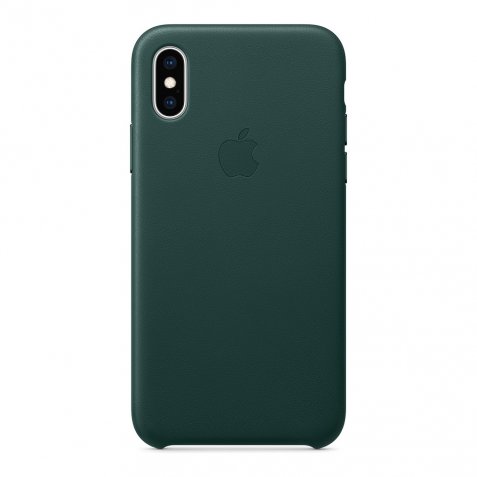 Apple iPhone Xs Max Leather Back Cover Bosgroen