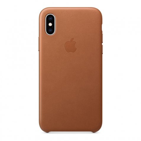 Apple iPhone XS Max Leather Back Cover Zadelbruin