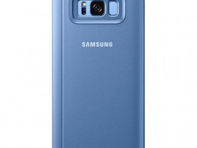Samsung Galaxy S8 Plus Clear Stand View Cover Blauw