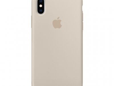 Apple iPhone Xs Silicone Back Cover Steengrijs