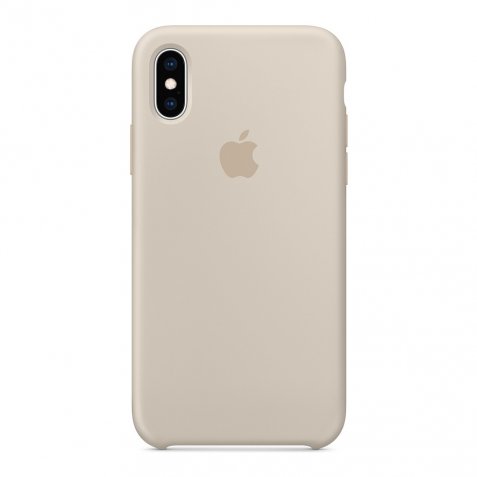 Apple iPhone Xs Silicone Back Cover Steengrijs