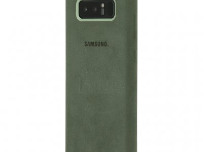 Samsung Galaxy Note 8 Alcantara Back Cover Groen