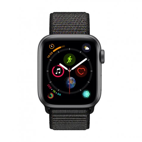 Apple Watch Series 4 40mm Space Gray Aluminium/Zwarte Nylon Sportband