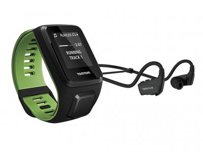 TomTom Runner 3 Cardio + Music + Headphone Black/Green - L