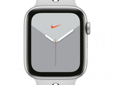 Apple Watch Nike Series 5 44mm Zilver Aluminium / Witte Sportband