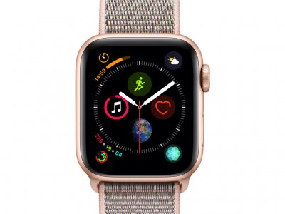 Apple Watch Series 4 40mm Goud Aluminium/Roze Nylon Sportband