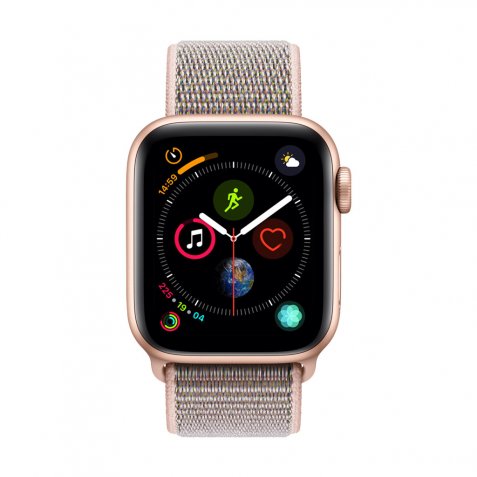 Apple Watch Series 4 40mm Goud Aluminium/Roze Nylon Sportband