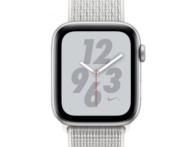 Apple Watch Series 4 44mm Nike+ Zilver Aluminium/Nylon Sportband