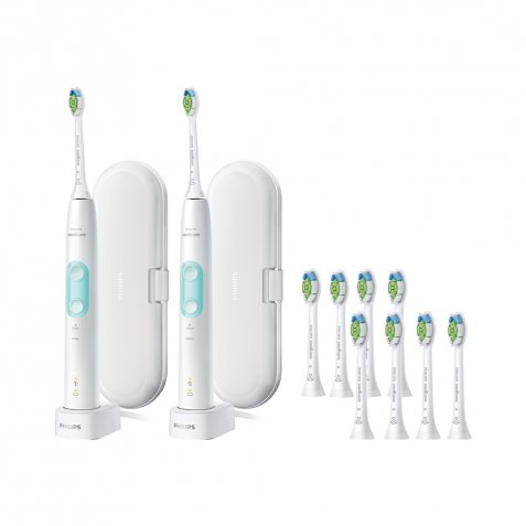 Philips Sonicare ProtectiveClean 4500 HX6837/28 + 8 Philips ...