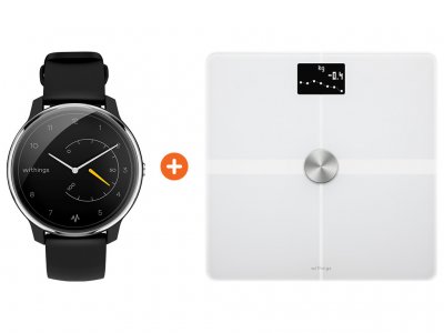 Withings Move ECG Zilver/Zwart + Withings Body + Wit