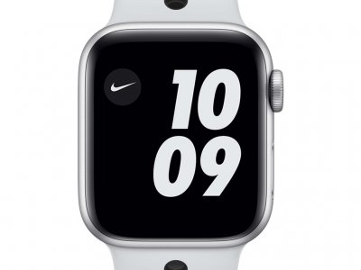 Apple Watch Nike Series 6 40mm Zilver Aluminium Witte Sportband
