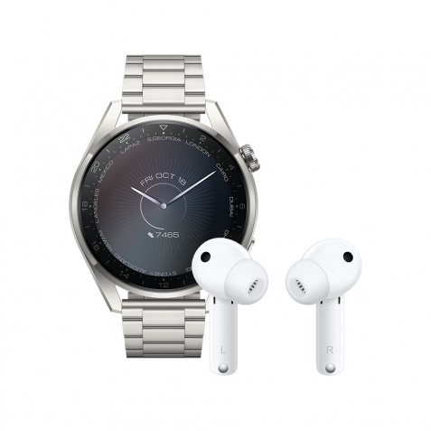Huawei Watch 3 Pro Elite 4G Zilver/Zilver 49mm met oordopjes