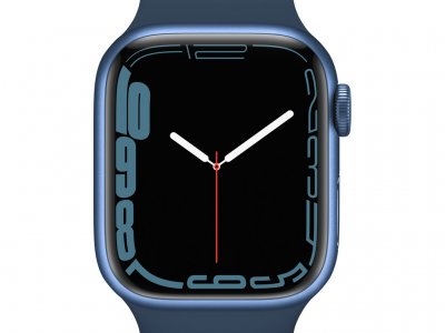 Apple Watch Series 7 41mm Blauw Aluminium Blauwe Sportband