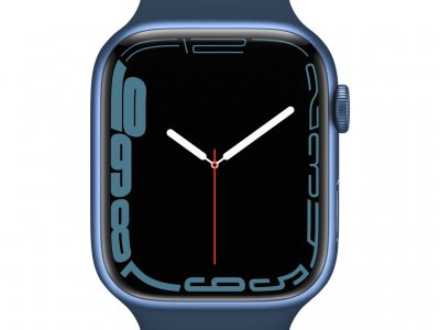 Apple Watch Series 7 4G 45mm Blauwe Aluminium Blauwe Sportband