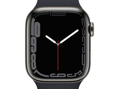 Apple Watch Series 7 4G 45mm Grafiet Rvs Middernacht Sportband