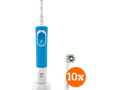 Oral-B Vitality 100 Blauw + CrossAction opzetborstels (10 stuks)