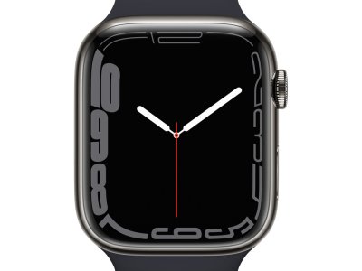 Apple Watch Series 7 4G 41mm Grafiet Rvs Middernacht Sportband