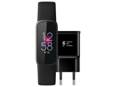 Fitbit Luxe + Samsung Adaptive Fast Charging Oplader 15W Zwart