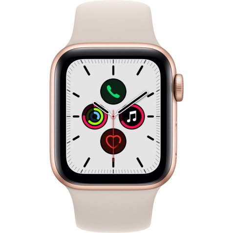 Apple Watch SE 4G 40mm Roségoud Aluminium Crème Sportband